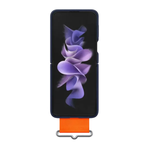 Original Samsung Galaxy Z Flip 3 Silicone Case With Strap